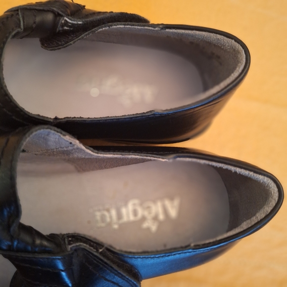 Mary Jane Black Leather Alegria Shoes With Easy Closure Sz 38 (8) - Picture 5 of 16